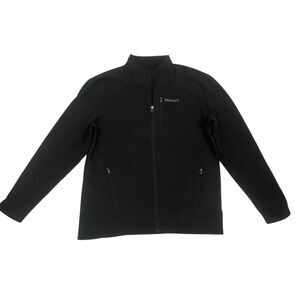 Marmot Men's Drop Line Fleece Full Zip XXL Black Jacket Sweater Hiking
